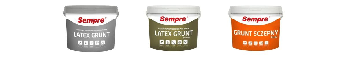 Grunty i podkłady Sempre do wnętrz